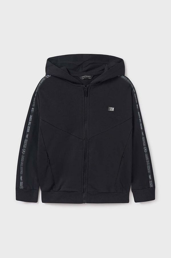 Mayoral Otroški pulover Mayoral črna barva, s kapuco, 7466