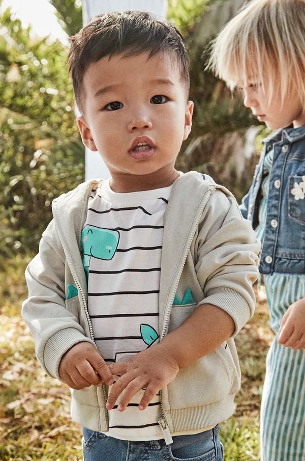 Mayoral Otroški pulover Mayoral siva barva, s kapuco, 1473