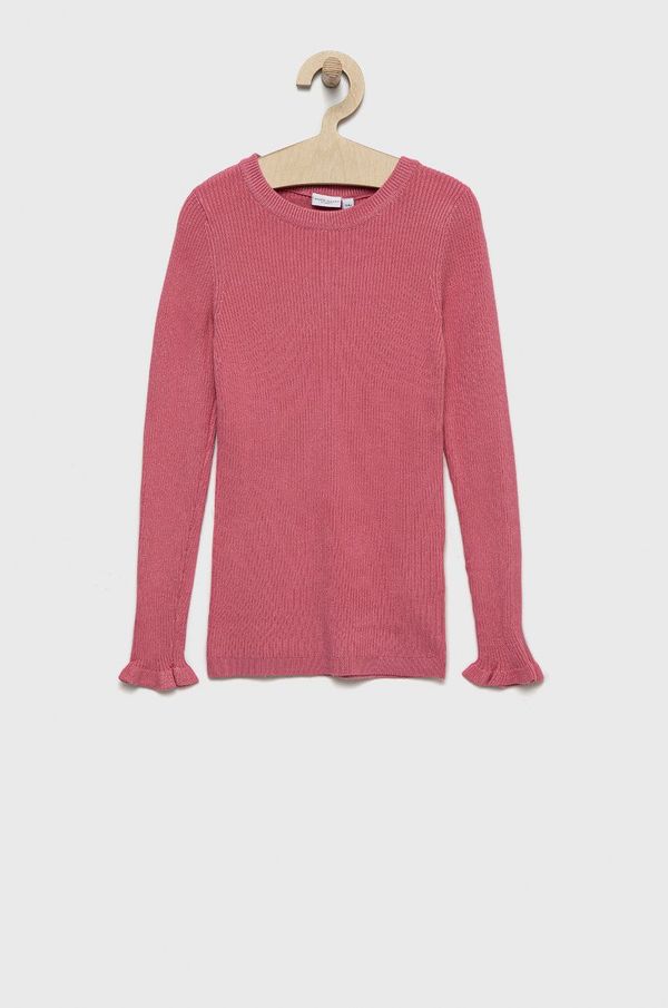 Name It Otroški pulover Name it roza barva