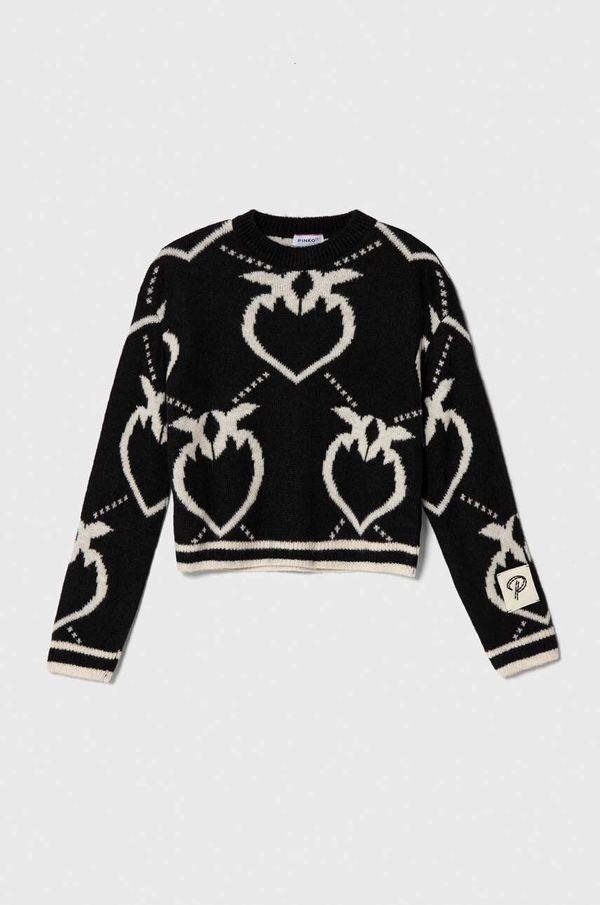 Pinko Up Otroški pulover Pinko Up črna barva