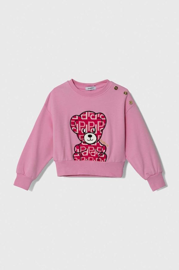 Pinko Up Otroški pulover Pinko Up roza barva