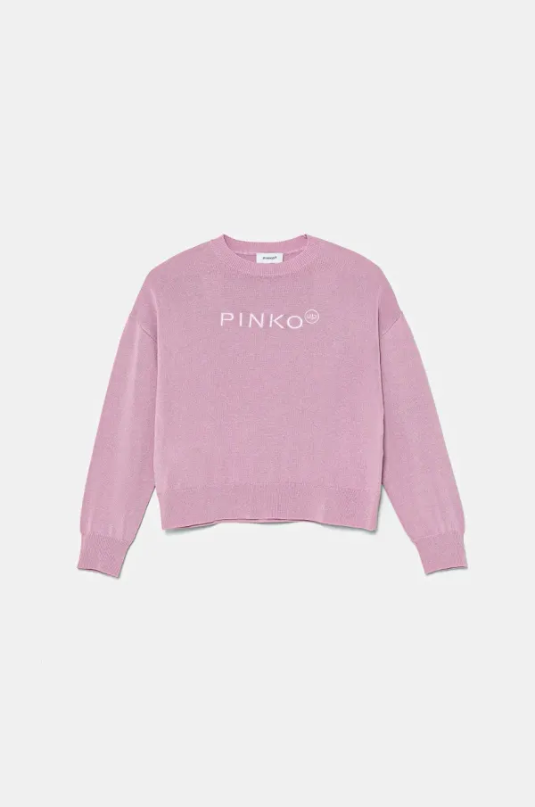 Pinko Up Otroški pulover Pinko Up roza barva, KFMA007.C.FL073