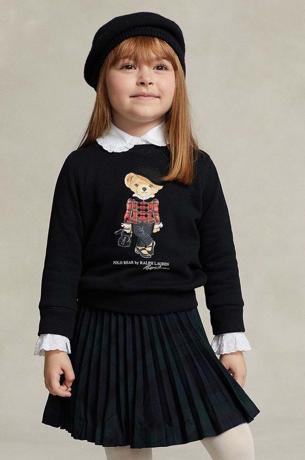 Polo Ralph Lauren Otroški pulover Polo Ralph Lauren črna barva