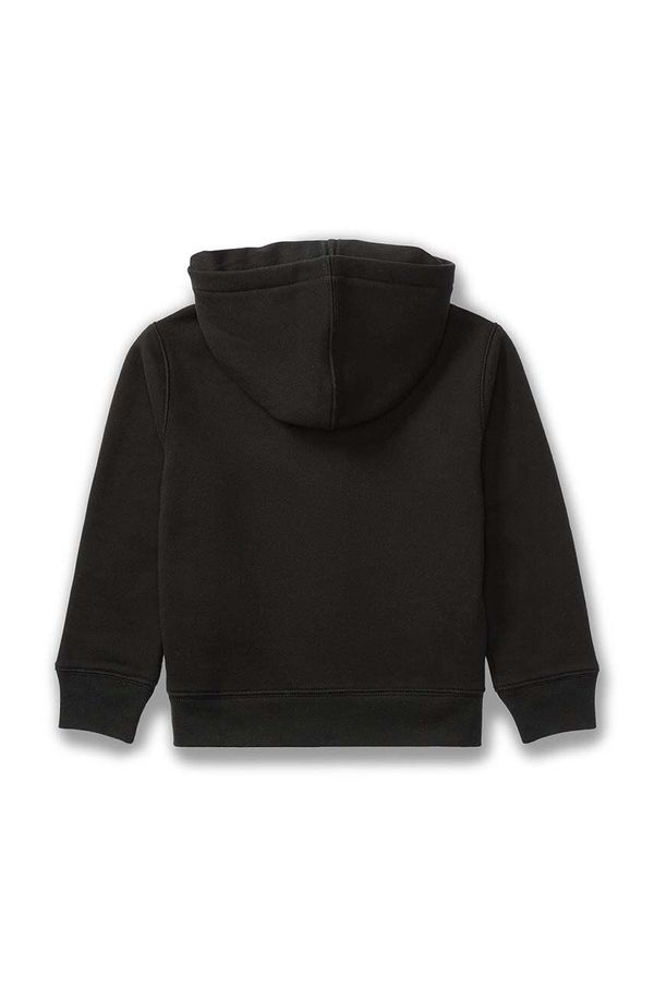 Polo Ralph Lauren Otroški pulover Polo Ralph Lauren črna barva, s kapuco
