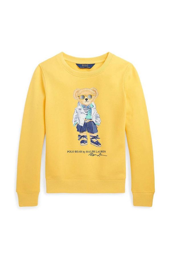 Polo Ralph Lauren Otroški pulover Polo Ralph Lauren rumena barva