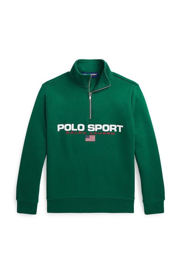 Polo Ralph Lauren Otroški pulover Polo Ralph Lauren zelena barva