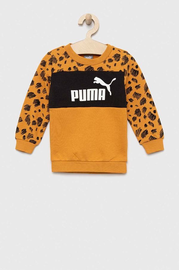 Puma Otroški pulover Puma ESS+ MATES Crew rumena barva