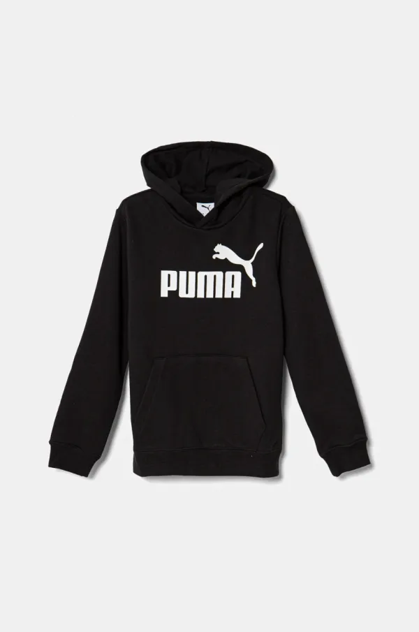 Puma Otroški pulover Puma ESS No. 1 Logo Hoodie TR črna barva, s kapuco, 684909