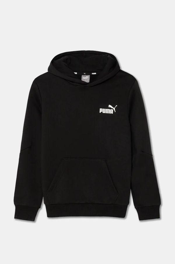 Puma Otroški pulover Puma ESS Tape Hoodie črna barva, s kapuco, 848818