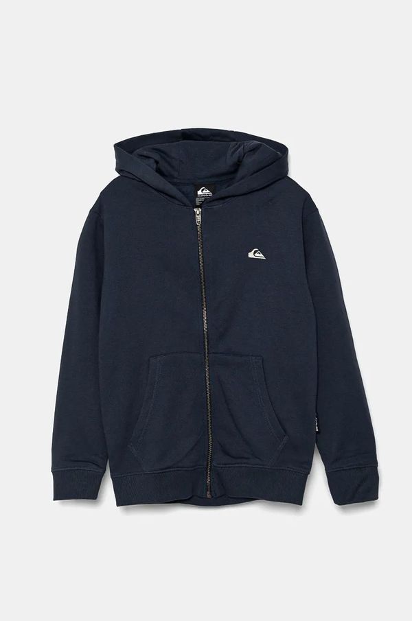 Quiksilver Otroški pulover Quiksilver BASIC HOOD ZIP mornarsko modra barva, s kapuco, EQBFT03890