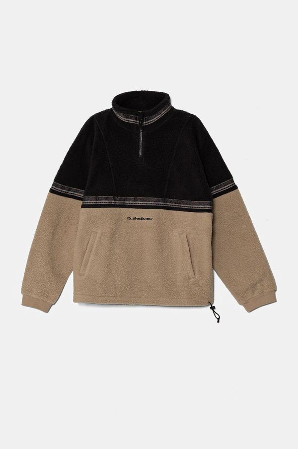 Quiksilver Otroški pulover Quiksilver TAKE US BACK BLOCK POLAR bež barva, EQBFT03897