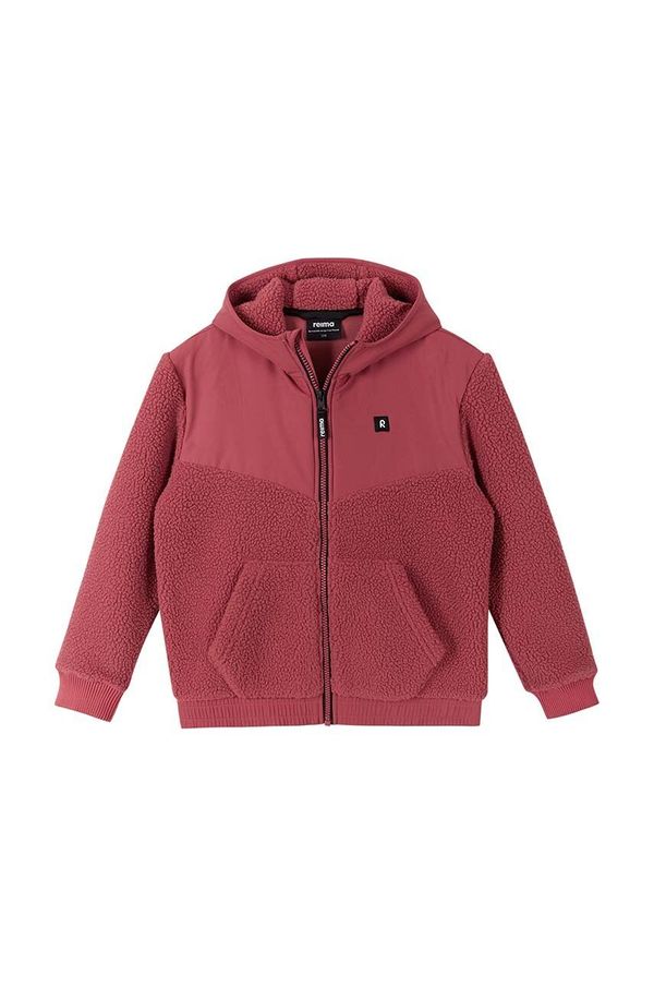 Reima Otroški pulover Reima Samota roza barva, s kapuco, 5200267A