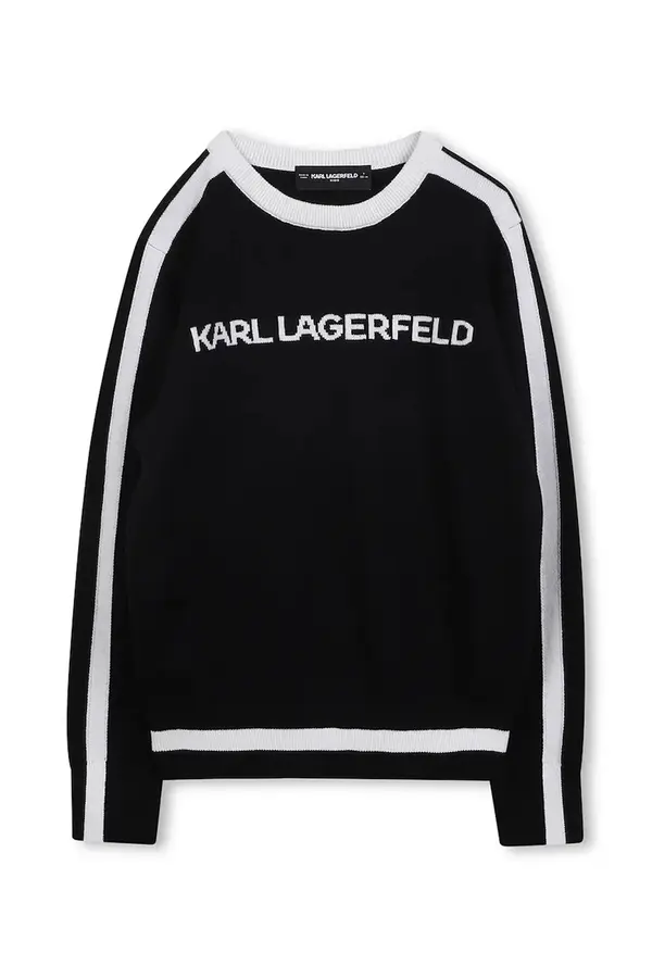 Karl Lagerfeld Otroški pulover s primesjo kašmirja Karl Lagerfeld