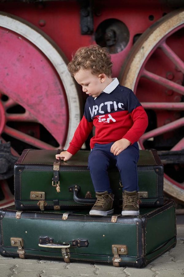 Birba&Trybeyond Otroški pulover s primesjo volne Birba&Trybeyond rdeča barva