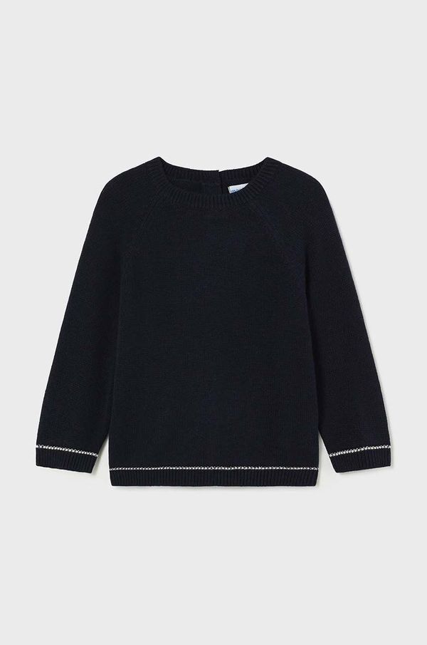 Mayoral Otroški pulover s primesjo volne Mayoral mornarsko modra barva, 351