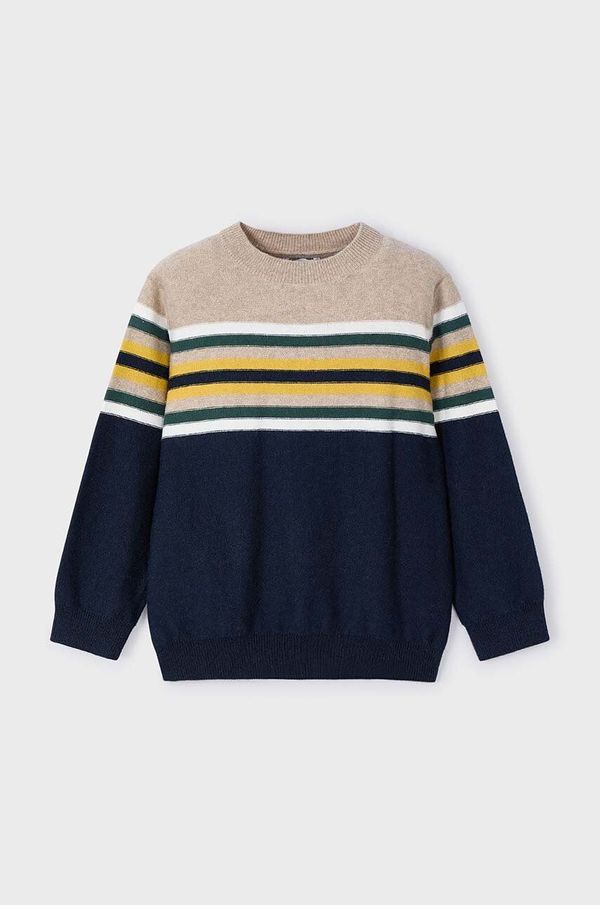 Mayoral Otroški pulover s primesjo volne Mayoral mornarsko modra barva, 4351
