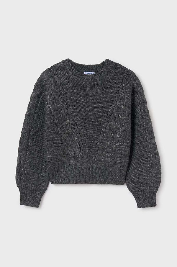 Mayoral Otroški pulover s primesjo volne Mayoral siva barva, 7310
