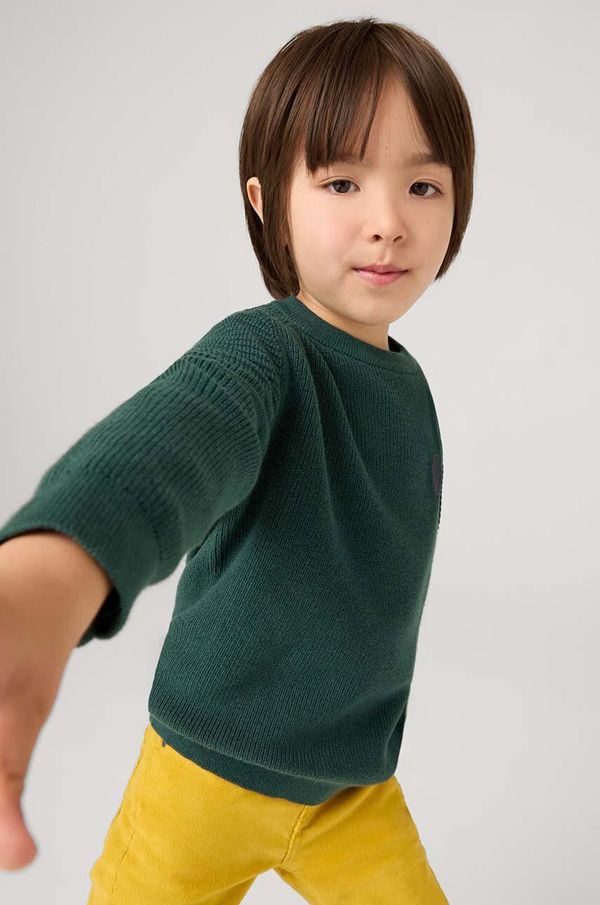 Mayoral Otroški pulover s primesjo volne Mayoral zelena barva, 4337