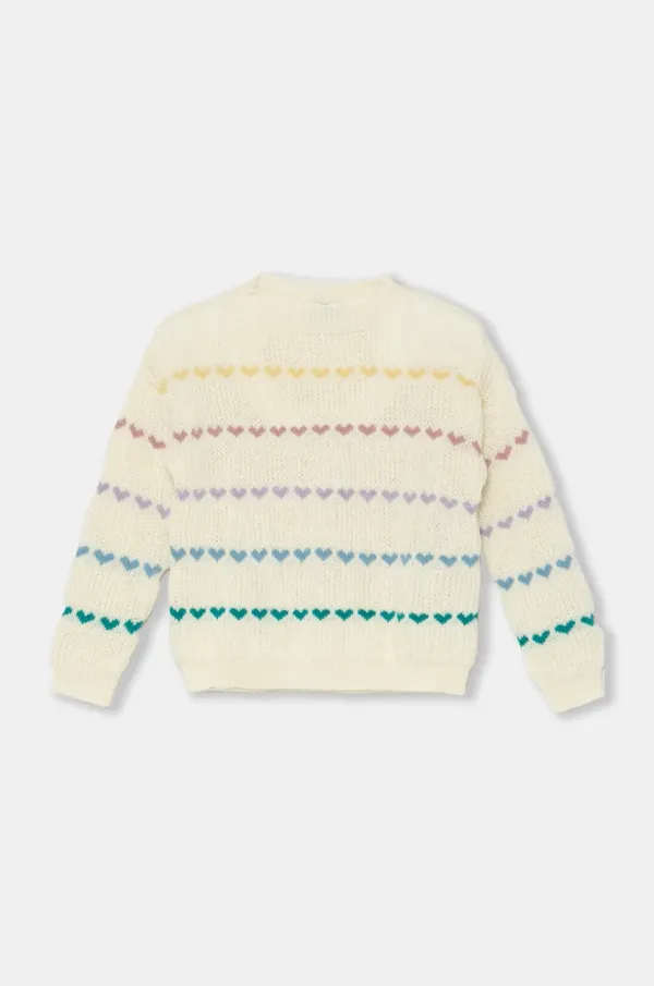 United Colors of Benetton Otroški pulover s primesjo volne United Colors of Benetton bež barva, 1076Q106V