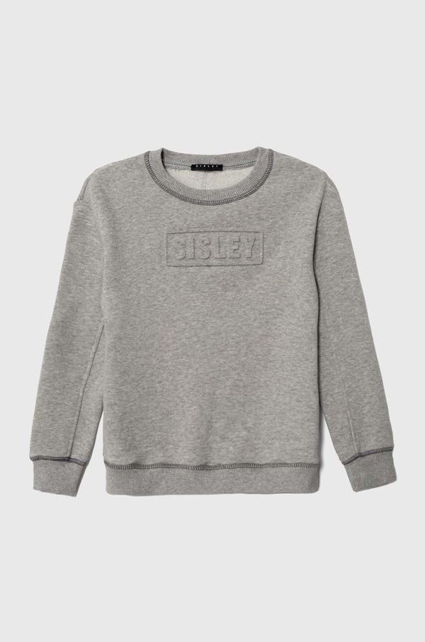 Sisley Otroški pulover Sisley siva barva