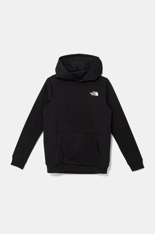 The North Face Otroški pulover The North Face TEEN SIMPLE DOME HOODIE črna barva, s kapuco, NF0A8AXVJK31