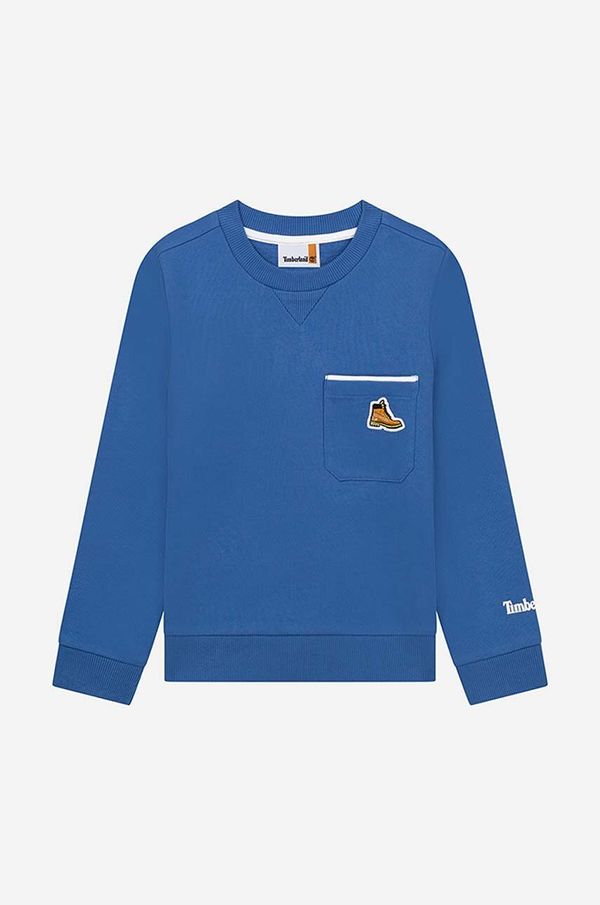 Timberland Otroški pulover Timberland Sweatshirt mornarsko modra barva