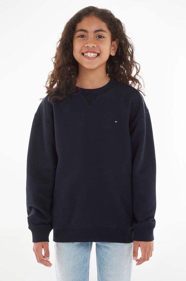 Tommy Hilfiger Otroški pulover Tommy Hilfiger mornarsko modra barva