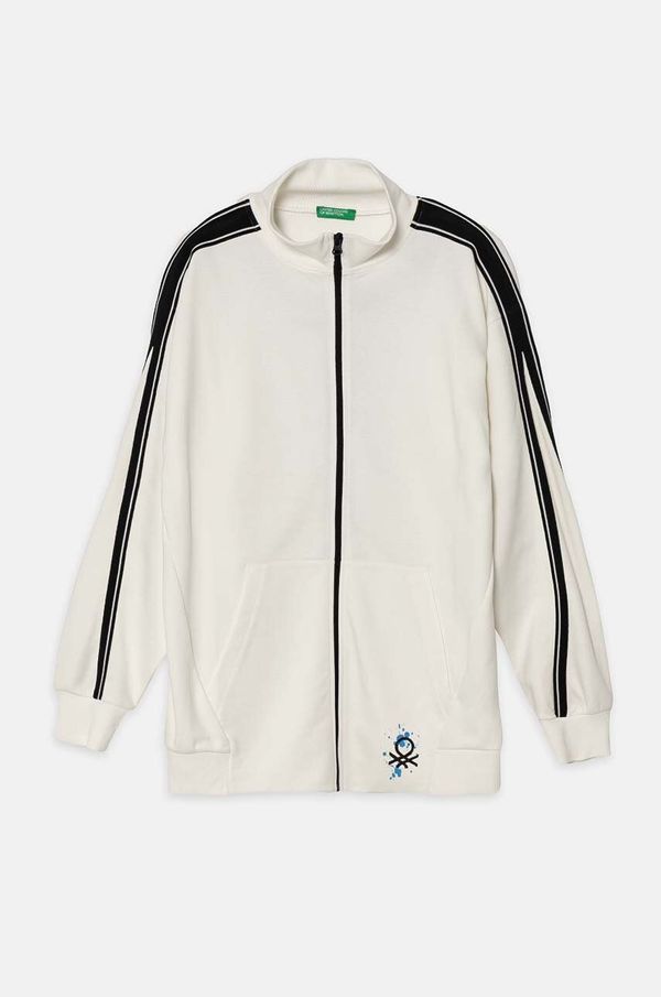 United Colors of Benetton Otroški pulover United Colors of Benetton bela barva, 330SC503Z