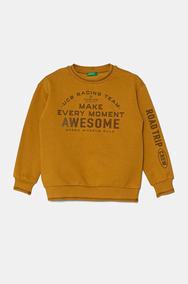 United Colors of Benetton Otroški pulover United Colors of Benetton rumena barva, 3J73C10L7