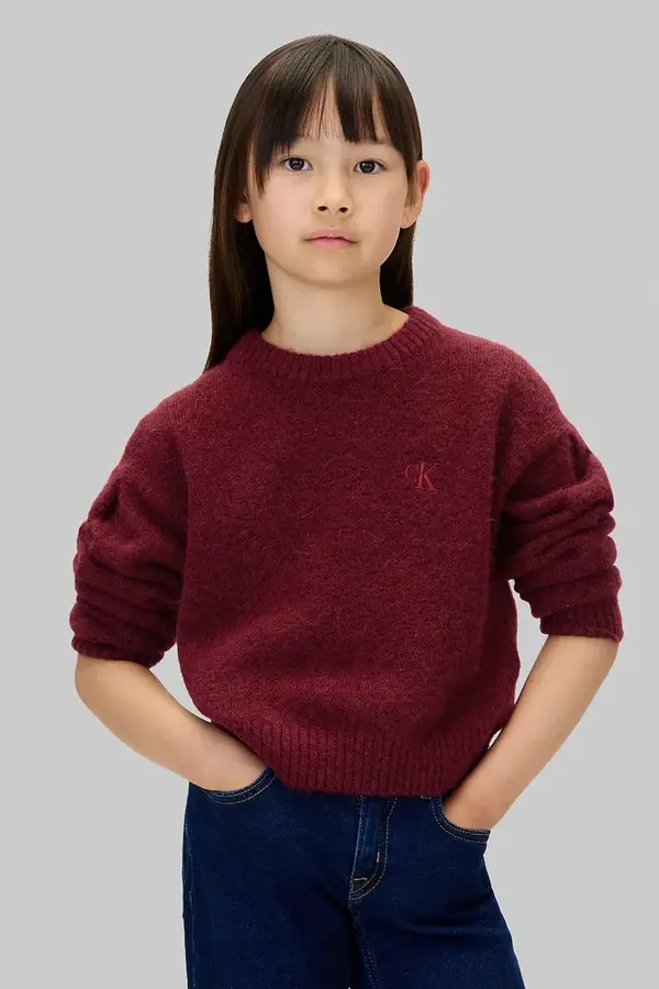 Calvin Klein Jeans Otroški pulover z dodatkom volne Calvin Klein Jeans