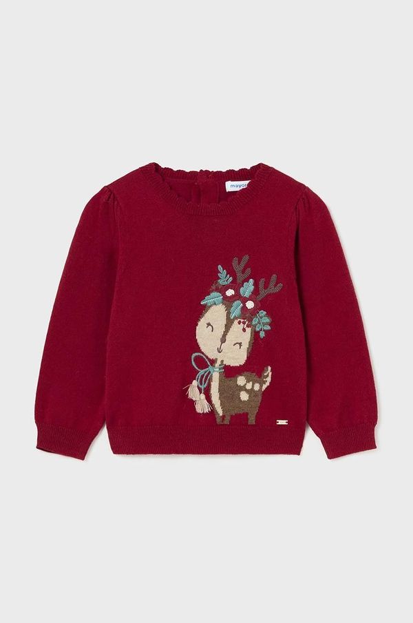 Mayoral Otroški pulover z mešanico volne Mayoral rdeča barva, 2322