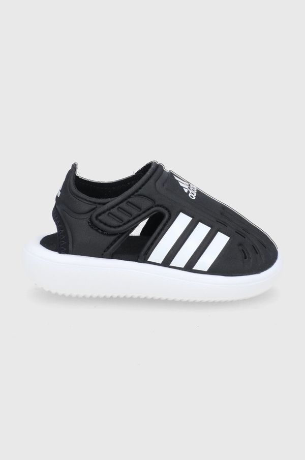 adidas Otroški sandali adidas črna barva