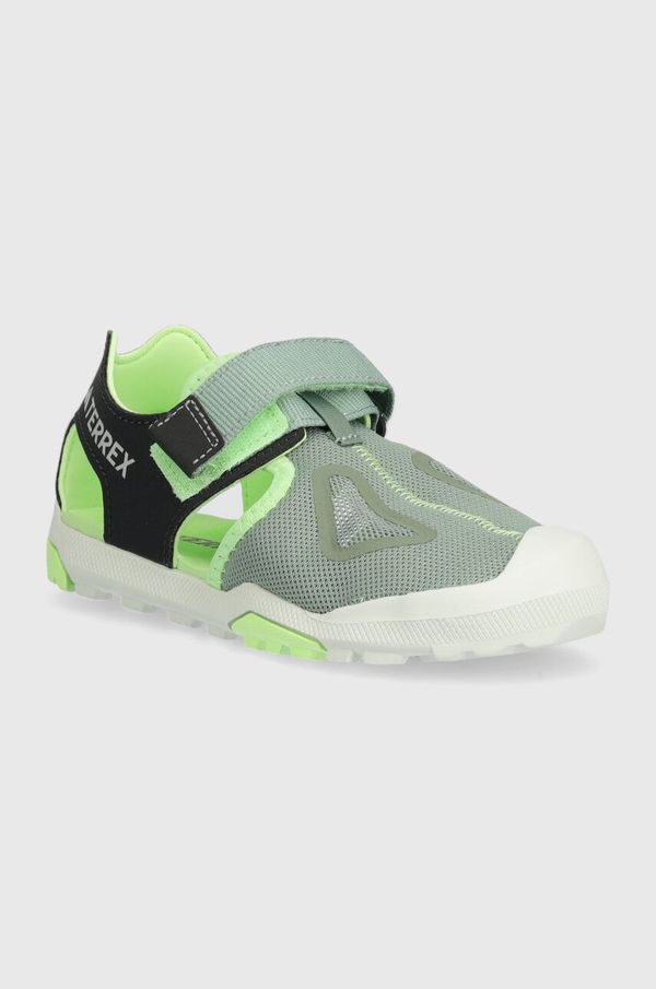 adidas TERREX Otroški sandali adidas TERREX TERREX CAPTAIN TOEY 2.0 K zelena barva