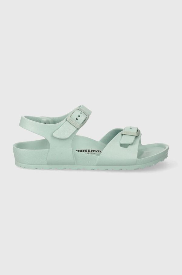 Birkenstock Otroški sandali Birkenstock Rio EVA Kids turkizna barva