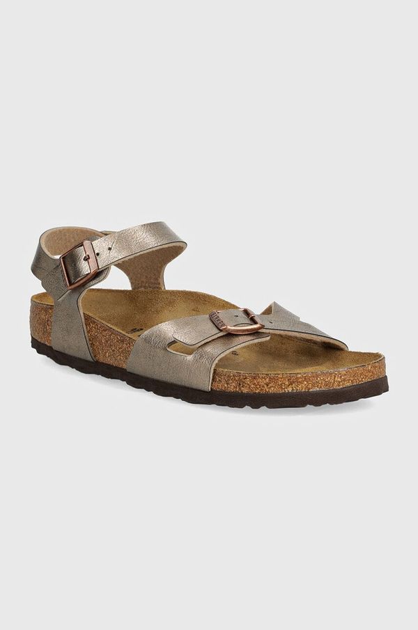 Birkenstock Otroški sandali Birkenstock Rio zlata barva, 1027921