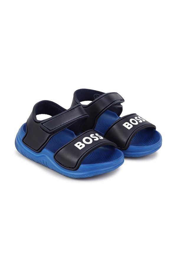 Boss Otroški sandali BOSS mornarsko modra barva