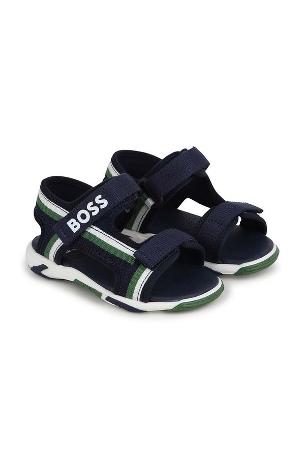 Boss Otroški sandali BOSS mornarsko modra barva