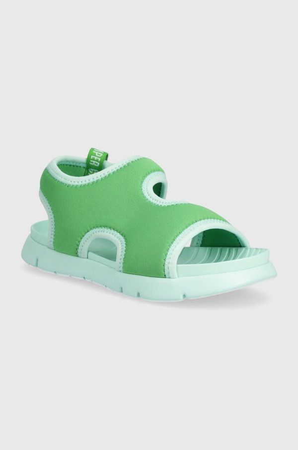 Camper Otroški sandali Camper zelena barva