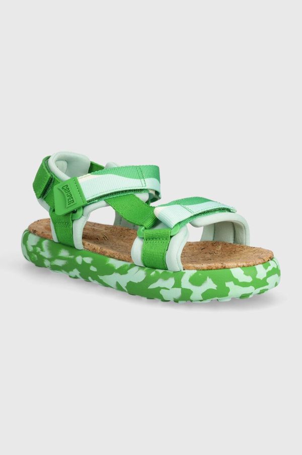 Camper Otroški sandali Camper zelena barva