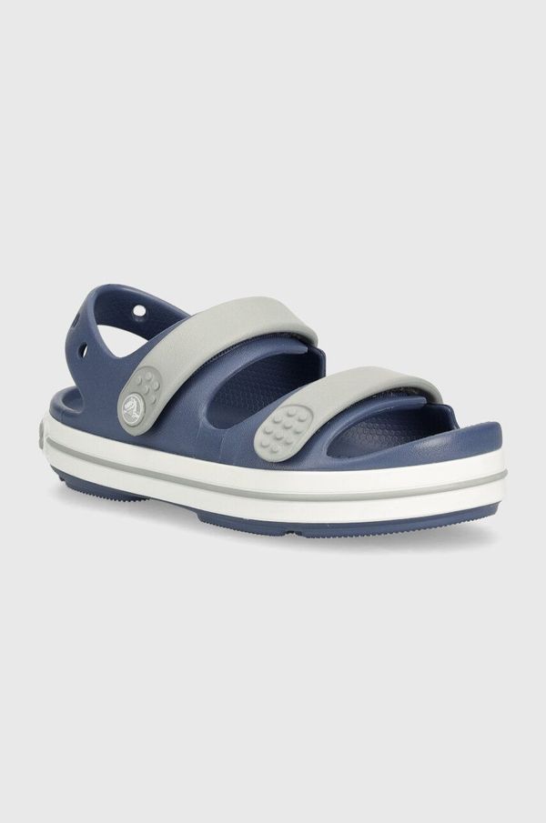 Crocs Otroški sandali Crocs CROCBAND CRUISER zelena barva