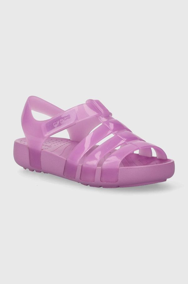 Crocs Otroški sandali Crocs ISABELLA JELLY SANDAL vijolična barva