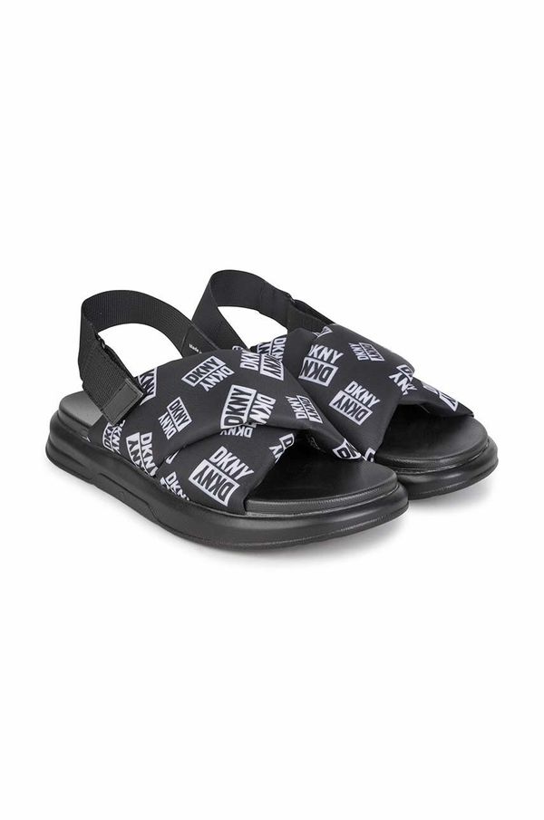 DKNY Otroški sandali Dkny črna barva