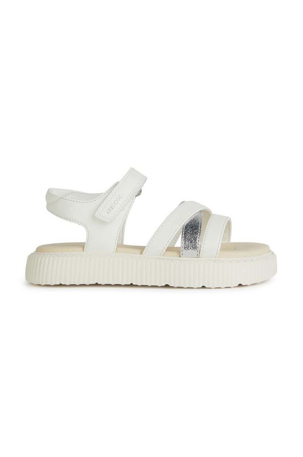 Geox Otroški sandali Geox bela barva