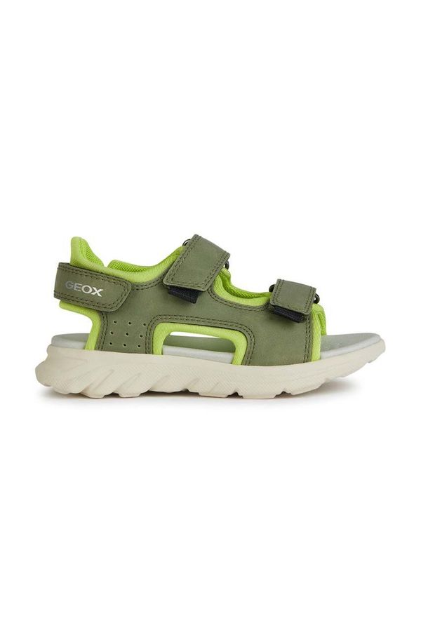 Geox Otroški sandali Geox SANDAL AIRADYUM zelena barva