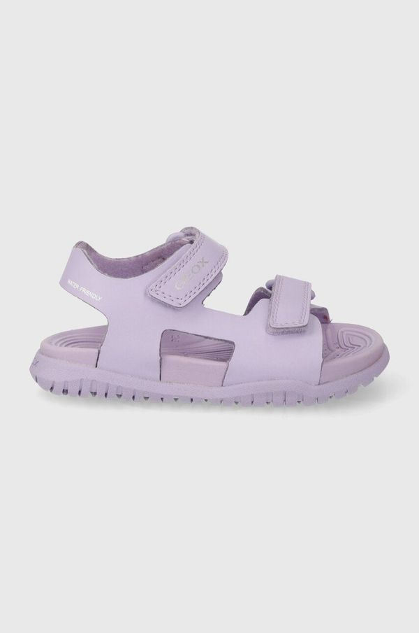 Geox Otroški sandali Geox SANDAL FUSBETTO vijolična barva