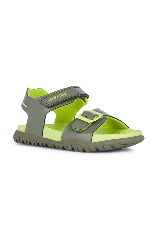 Geox Otroški sandali Geox SANDAL FUSBETTO zelena barva