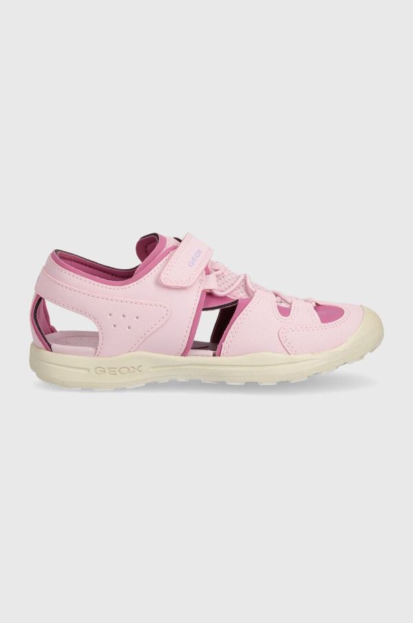 Geox Otroški sandali Geox VANIETT roza barva
