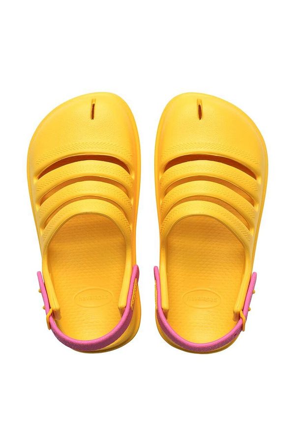 Havaianas Otroški sandali Havaianas CLOG rumena barva