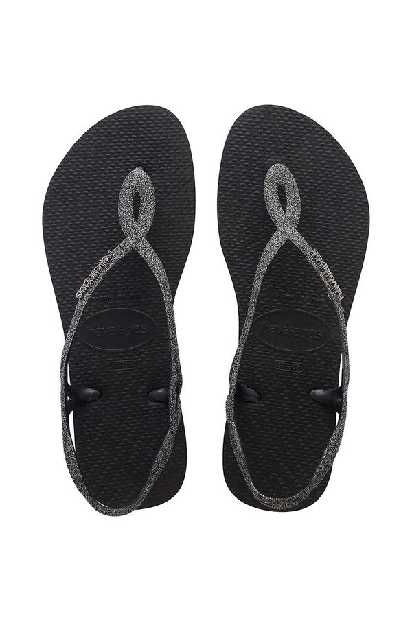 Havaianas Otroški sandali Havaianas LUNA PREMIUMI BLACK črna barva