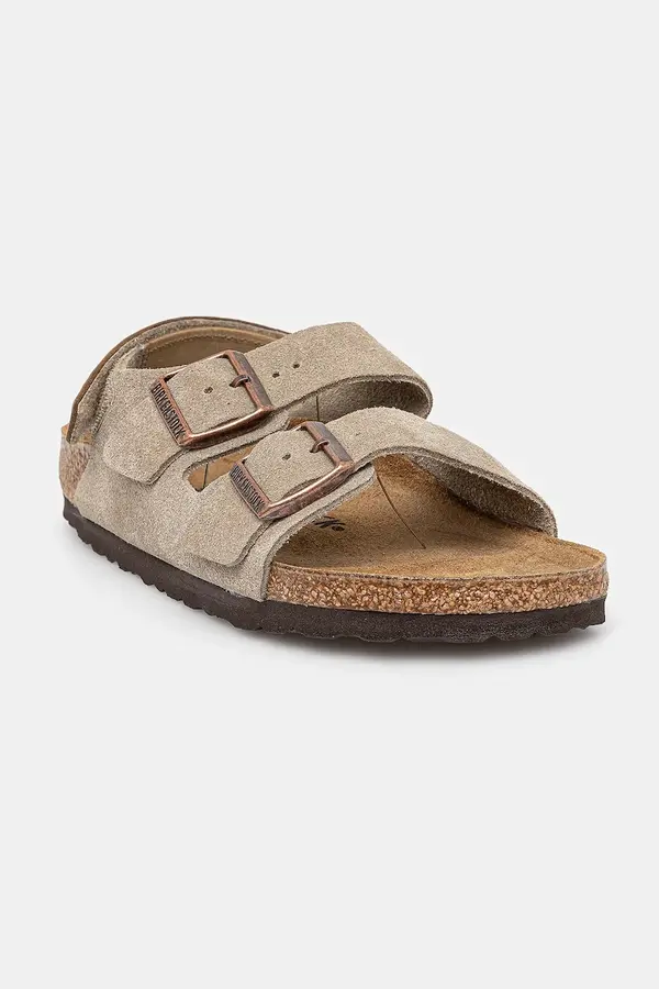 Birkenstock Otroški sandali iz semiša Birkenstock Milano